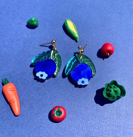 Baby Blueberry Earrings