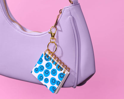 Blueberries Mini Notebook Bag Charm