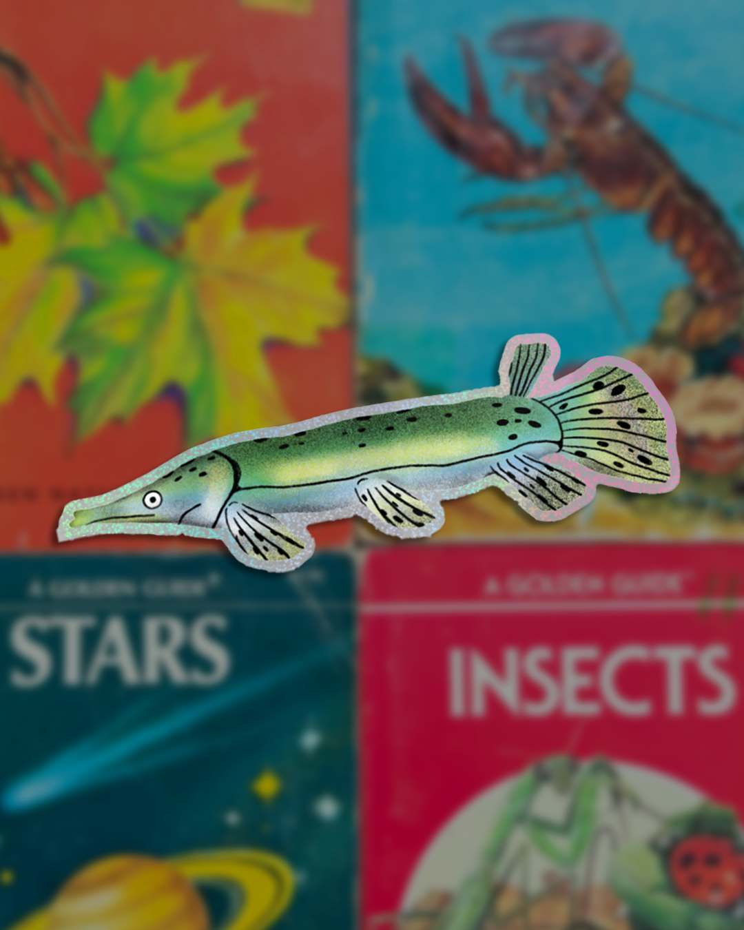 Gar Fish Sparkle Sticker