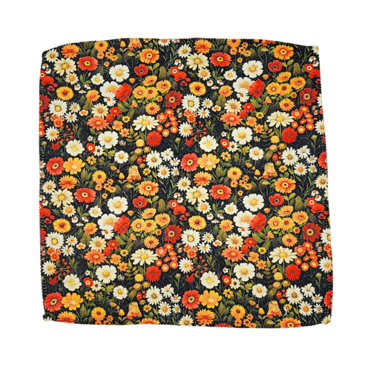 Flower Blooms Waffle Washcloth
