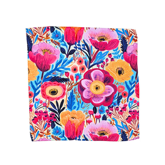 Summer Blooming Flowers Waffle Washcloth