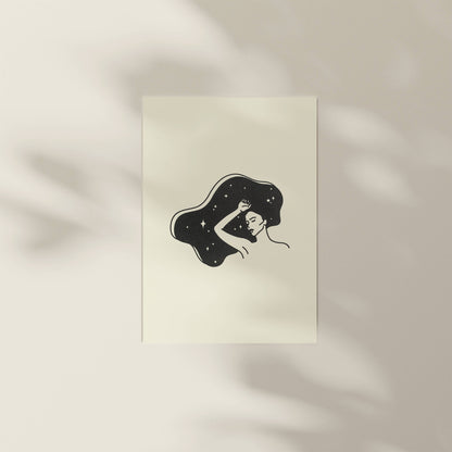 Starry Girl 5x7 Art Print