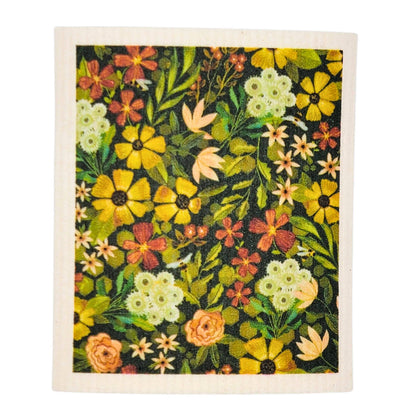 Spring Flowers Bloom Swedish Dishcloth
