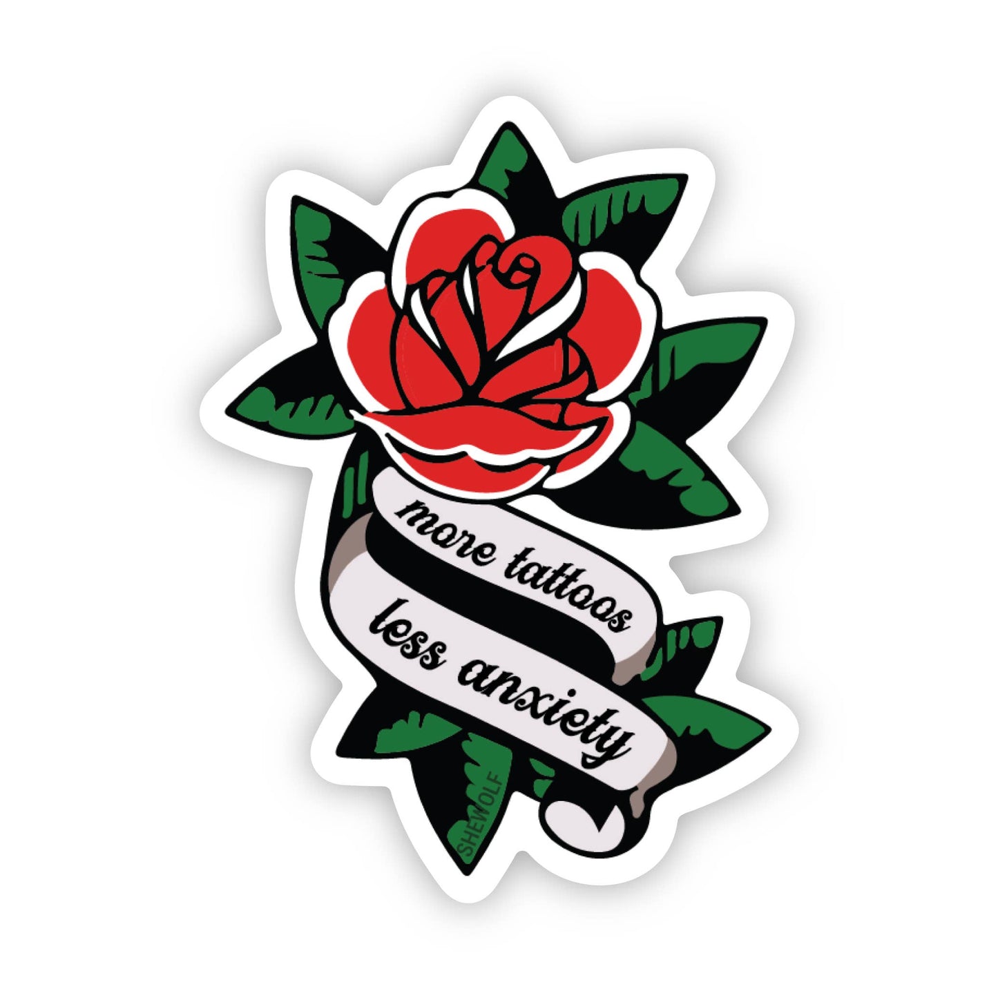 More Tattoos Less Anxiety Sticker