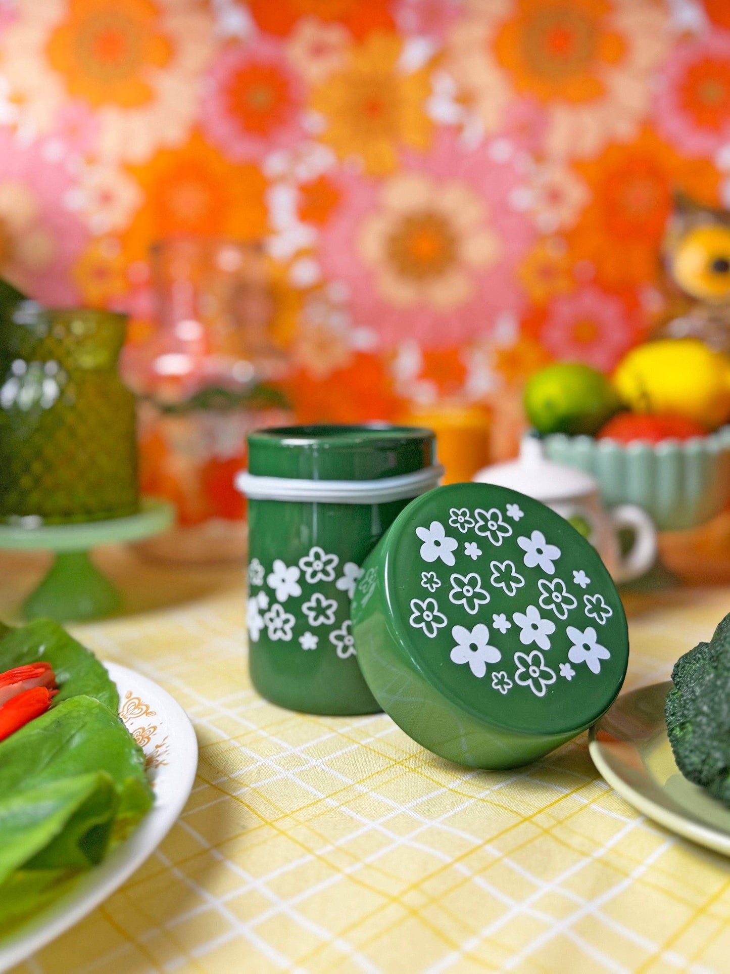 Vintage Blossoms Stash Jar