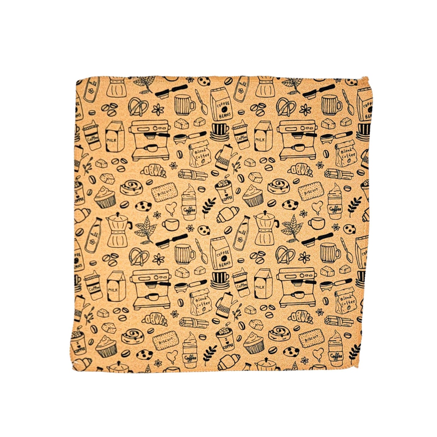 Coffee Barista Waffle Washcloth