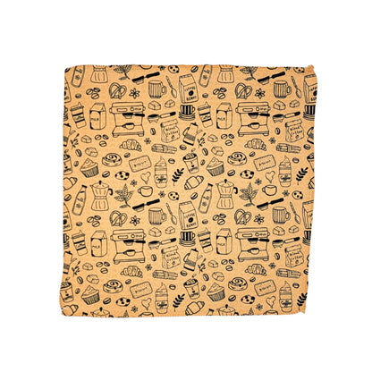 Coffee Barista Waffle Washcloth
