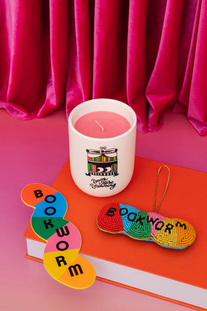 Bookworm Beaded Ornament