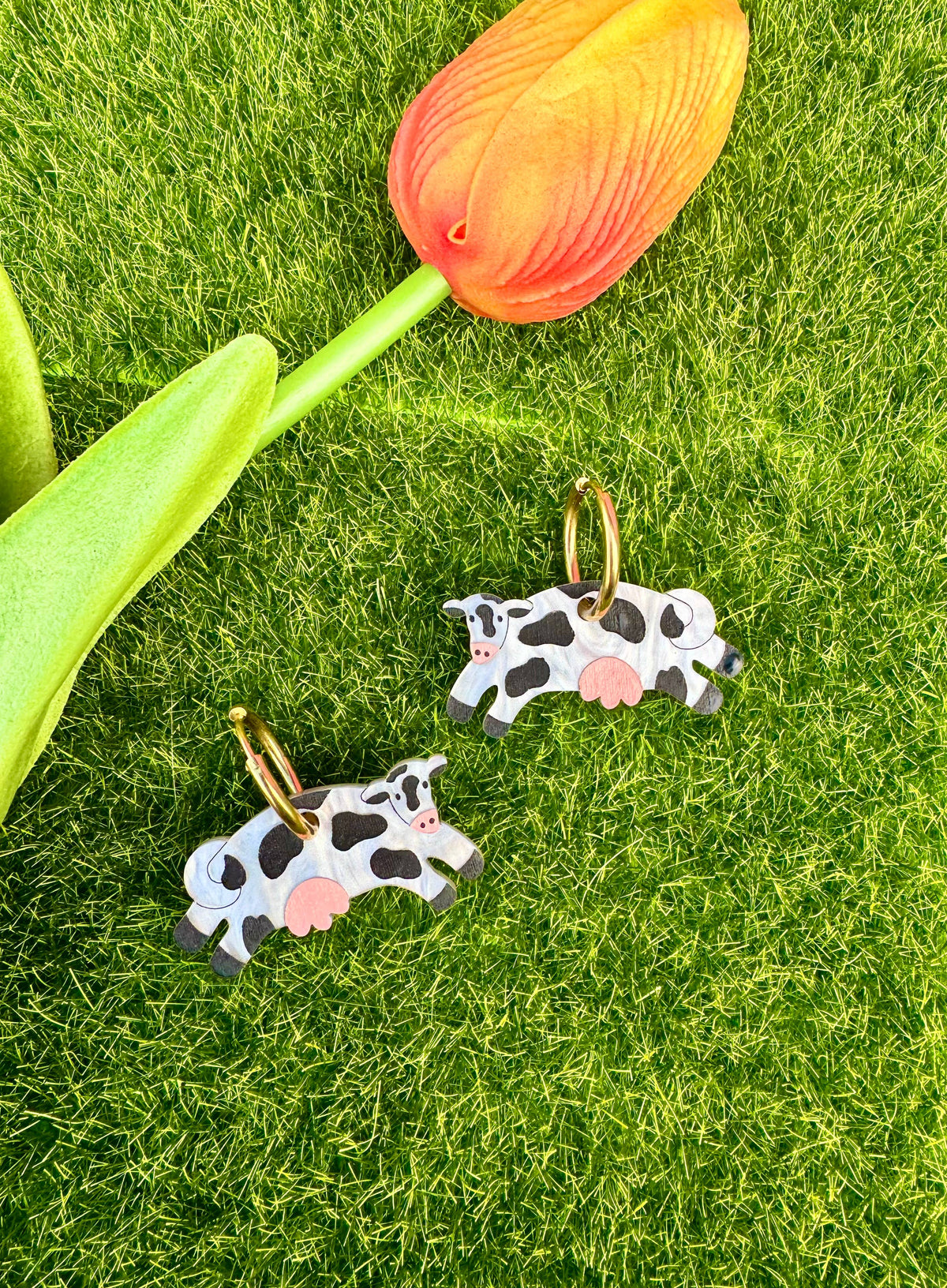 Honey Moo Moo Cow Earrings