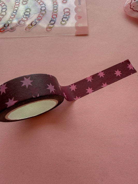 Maroon & Pink Twinkle Washi Tape