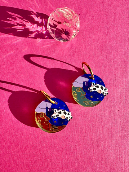 Cow Over the Moon Earrings