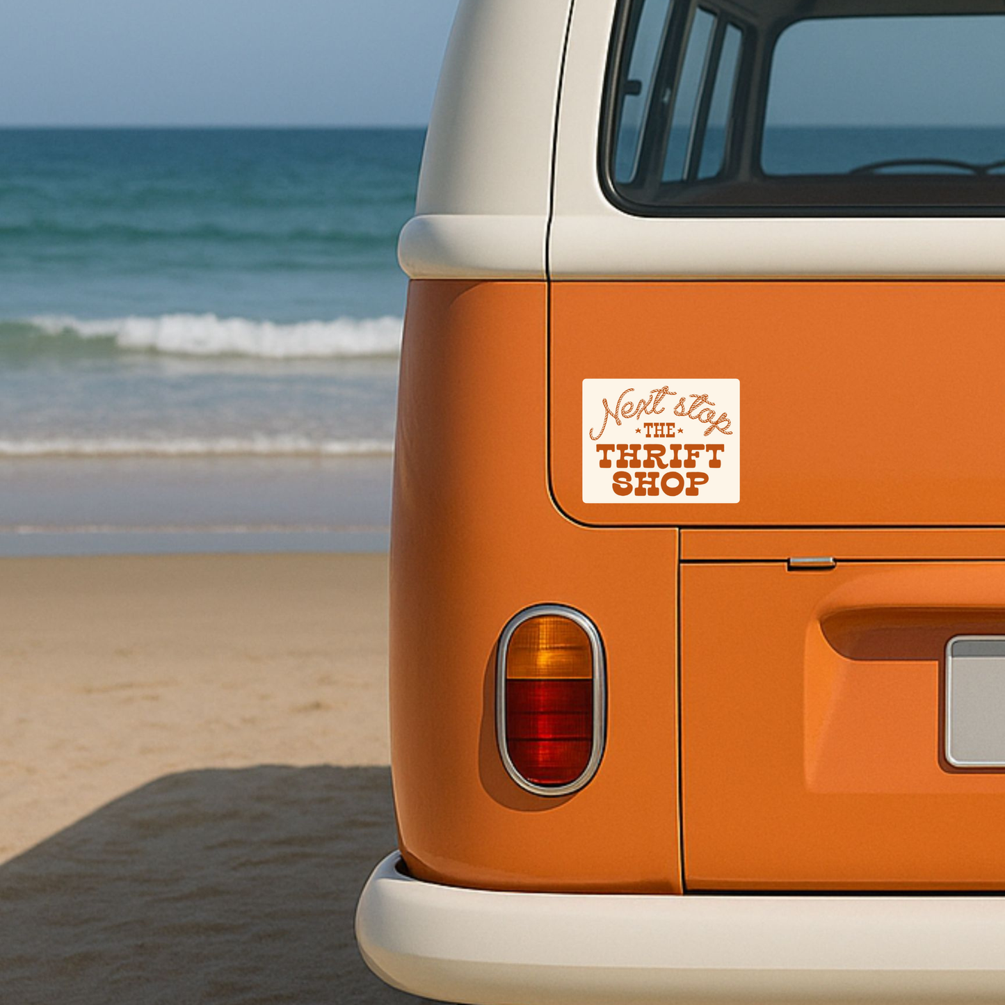 Next Stop Thrift Shop Bumper Sticker