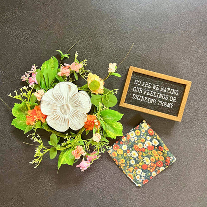 Flower Blooms Waffle Washcloth