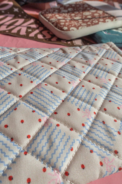 Quilted Ladybug Book/Kindle Sleeve