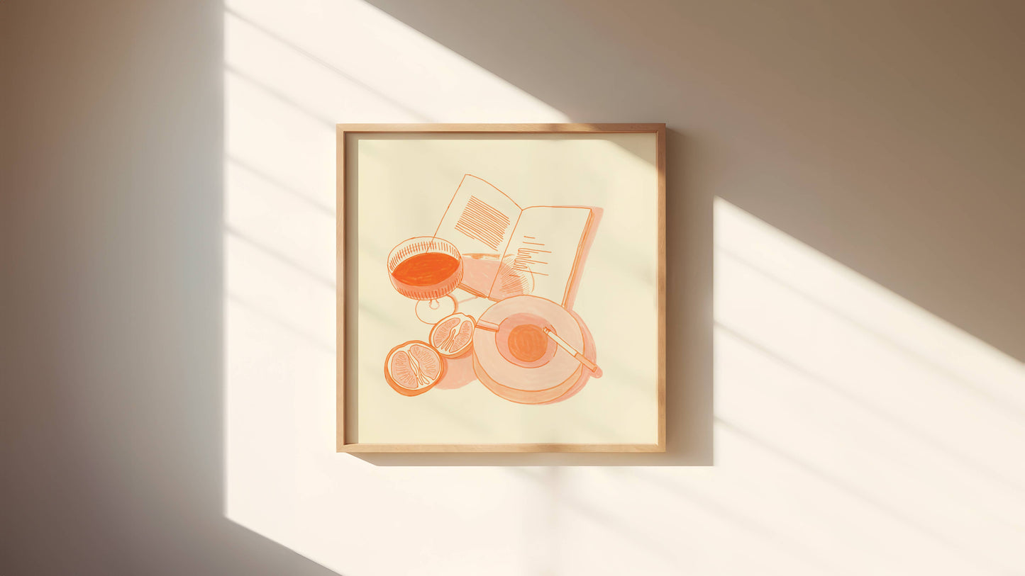 Cocktail & Cigarette Art Print