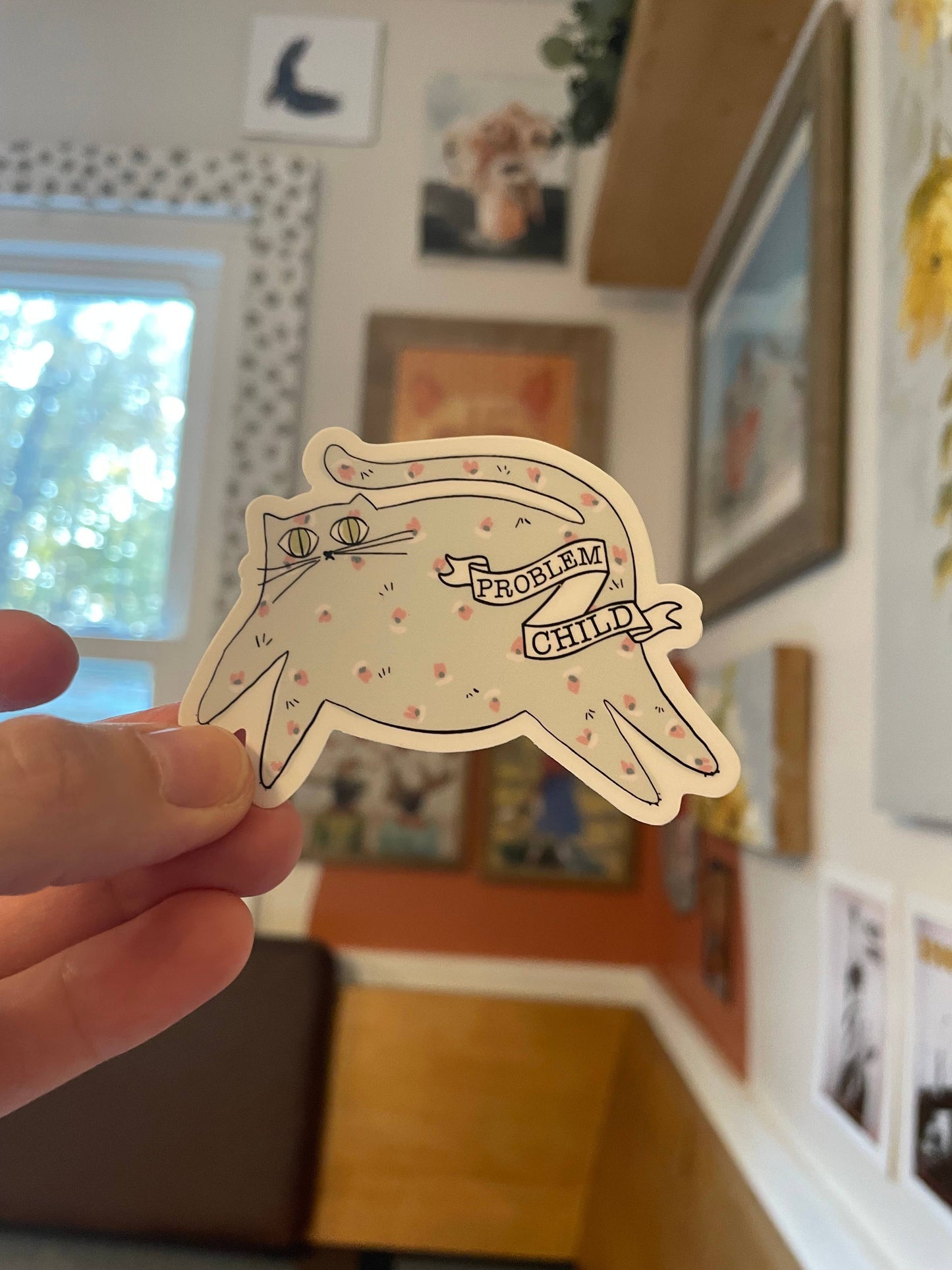 Problem Child Cat Sticker