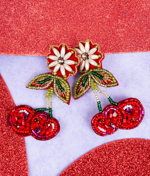 Cherrific Beaded Earrings