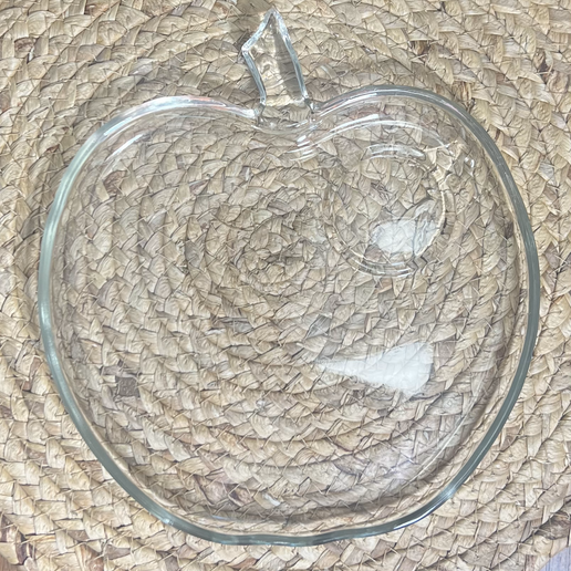 Apple Blossom Glass Plate Set Vintage