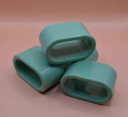 Aqua Oval Napkin Rings Vintage
