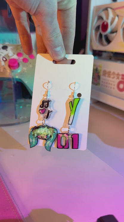 Miku Shrinky Dink Earrings